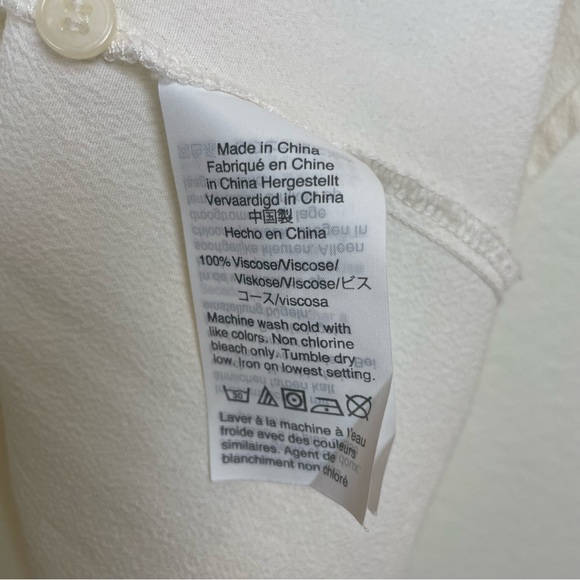 J. Crew Point Sur Drapey Popover Shirt Blouse in White / Ivory - Picture 2 of 6